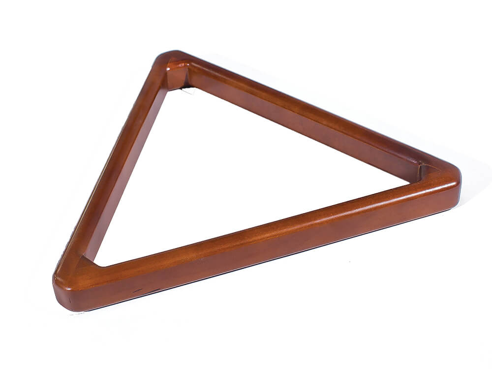 Bullnose 8-ball pool rack in Chestnut