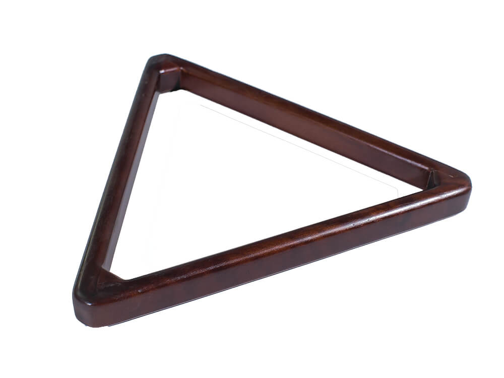 Bullnose 8-ball pool rack in Espresso