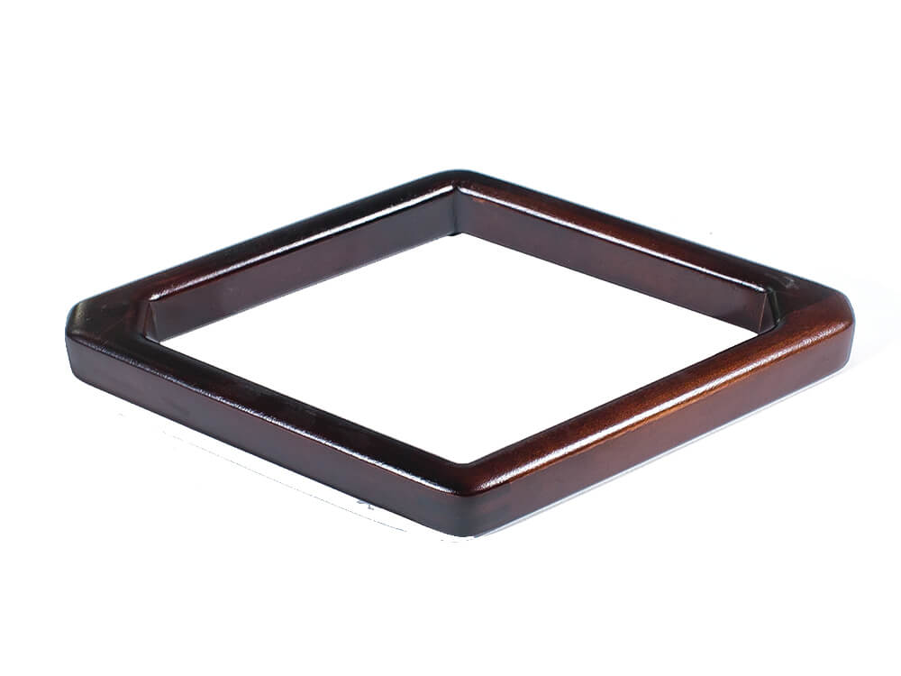 Bullnose Wooden 9-Ball pool Rack in espresso