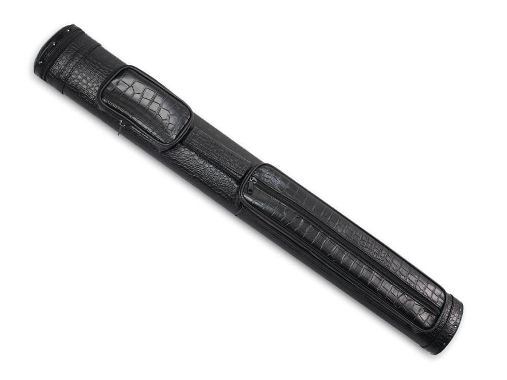 Crocodile Embossed Black Pool Cue Case