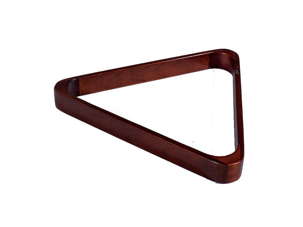 Doweled 8-ball pool rack in Mahogany