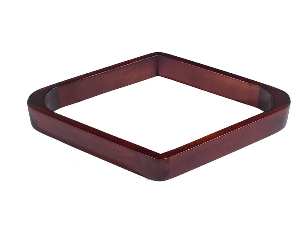 Doweled 8-ball pool rack in Mahogany