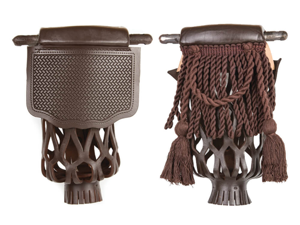 Leather fringe or shield pool pockets