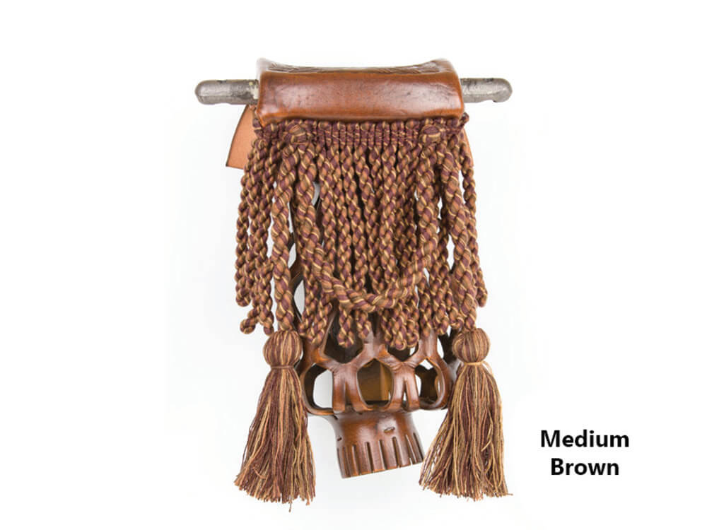 Pool Table fringe pocket in Medium Brown