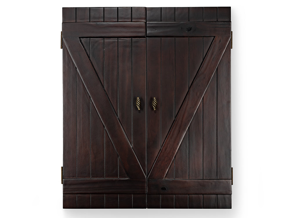 Rustic Chocolate Dartboard Cabinet