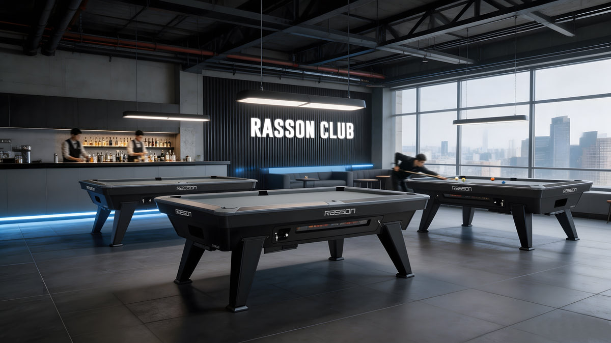 Rasson Apollo II pool tables in a pool hall