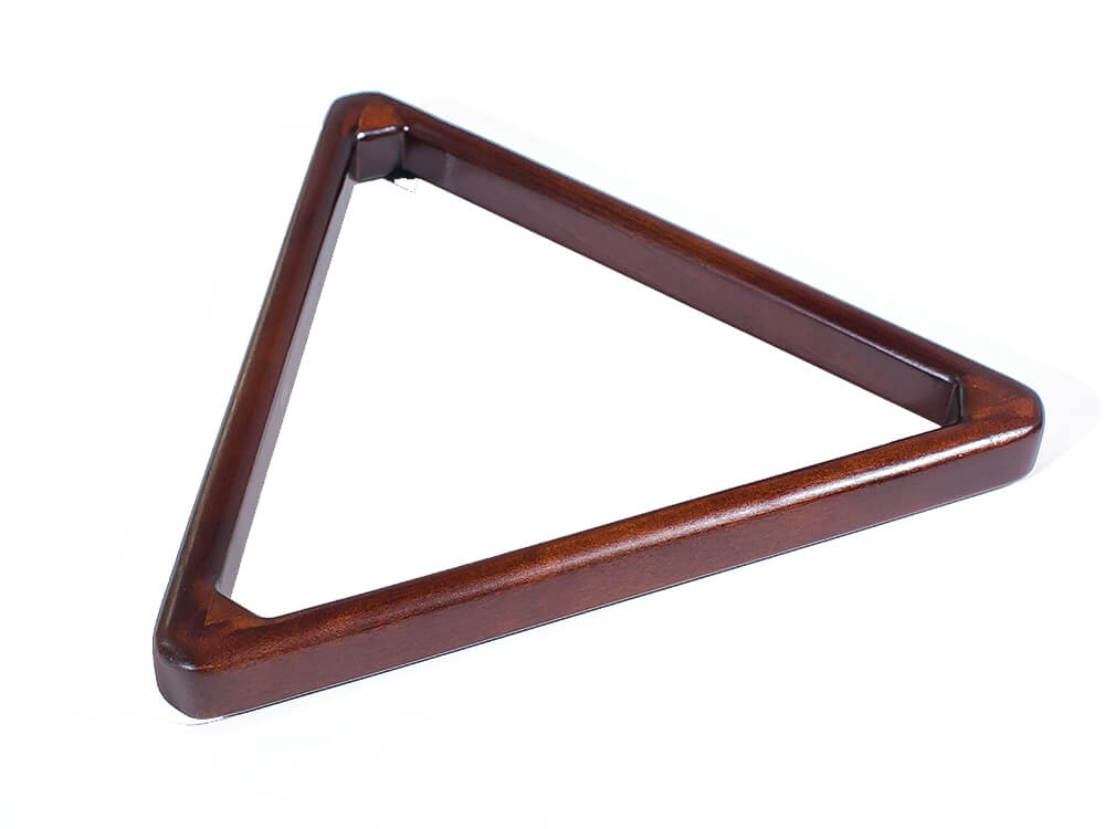 Bullnose 8-ball pool rack in Mahogany