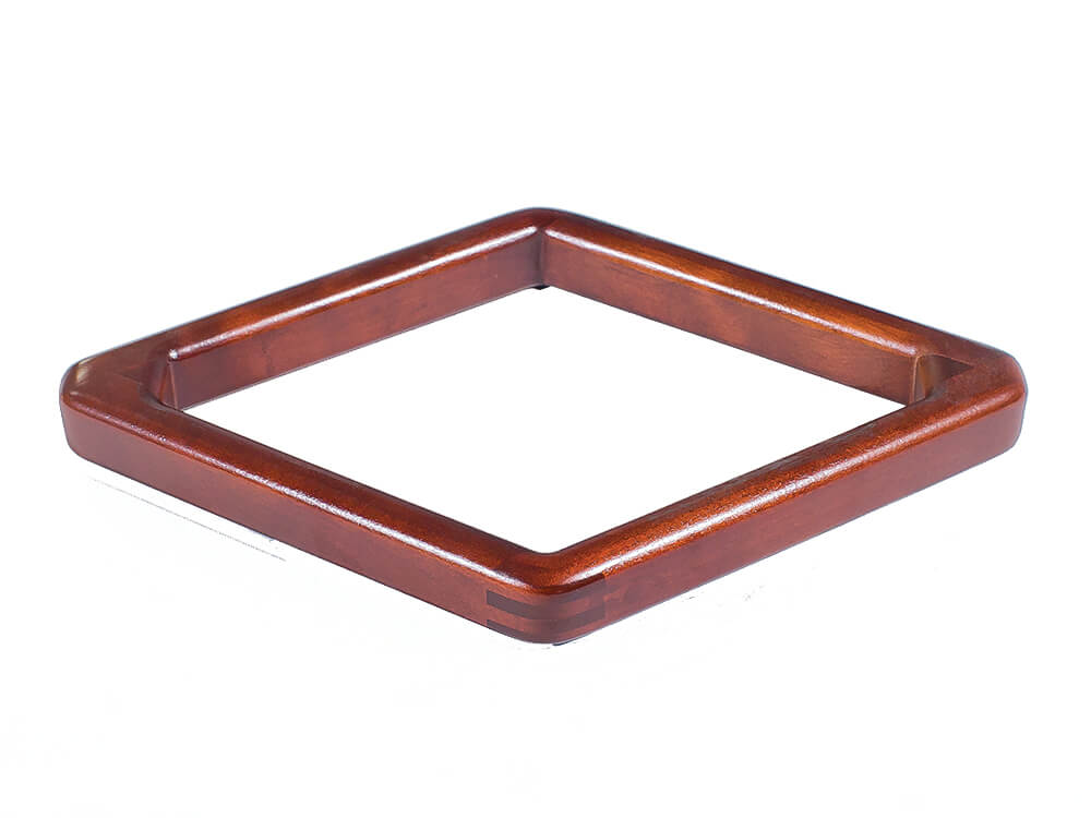 Bullnose Wooden 9-Ball pool Rack in Mahogany