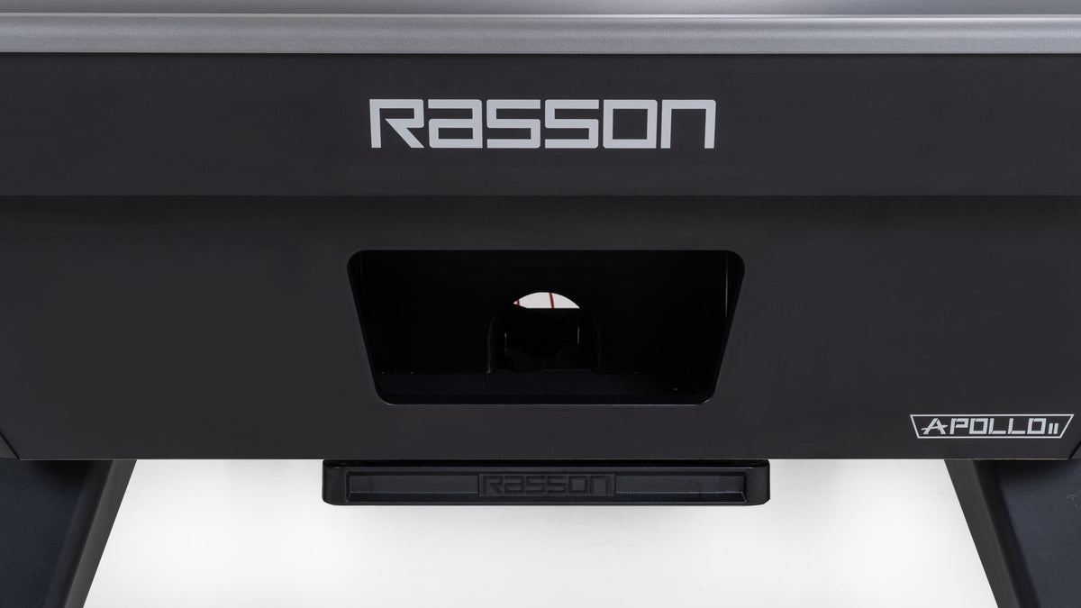 Coin door and ball viewing window built into the Rasson Apollo II cabinet