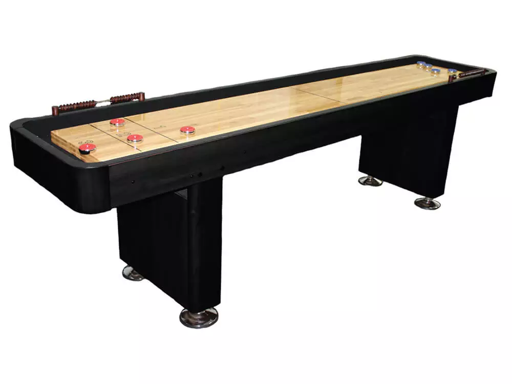Shuffleboard table in black
