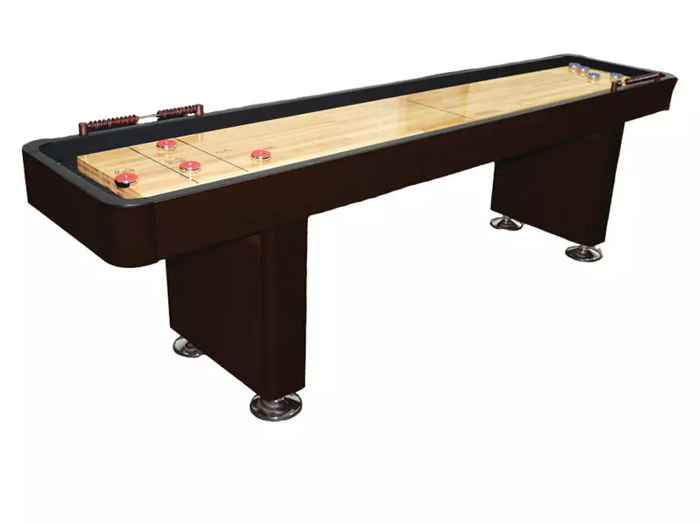 Presidential shuffleboard espresso-comp shuffleboard with storage