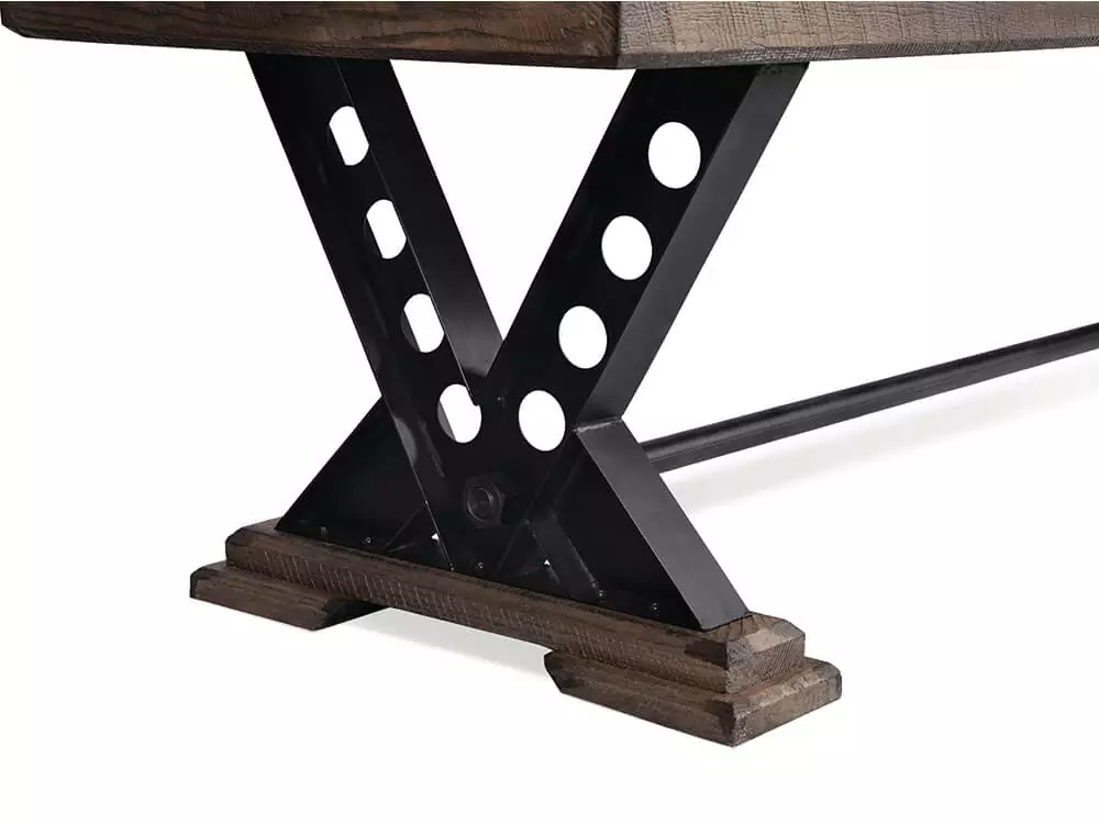 Vienna shuffleboard leg close up