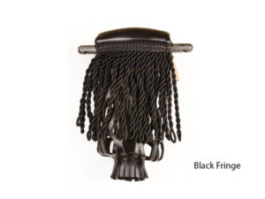 Leather Pool Table fringe pocket in black