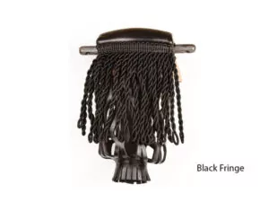 Leather Pool Table fringe pocket in black