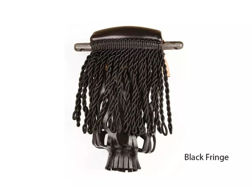 Leather Pool Table fringe pocket in black