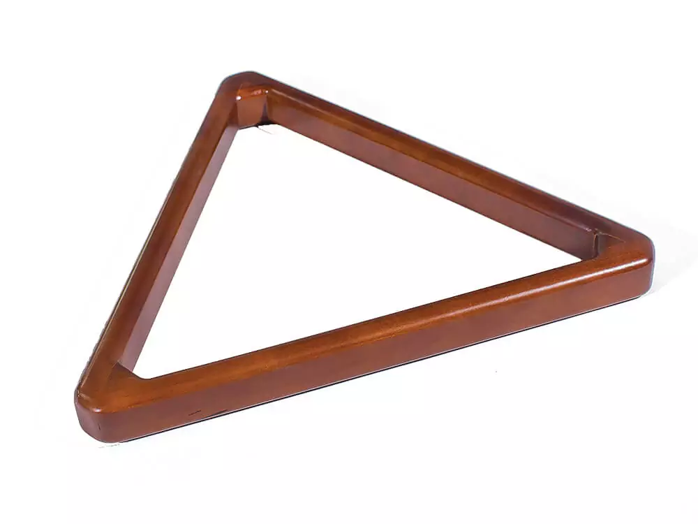 Bullnose 8-ball pool rack in Chestnut 