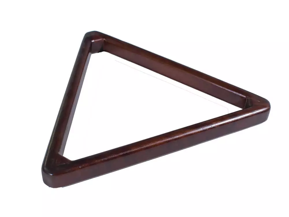 Bullnose 8-ball pool rack in Espresso