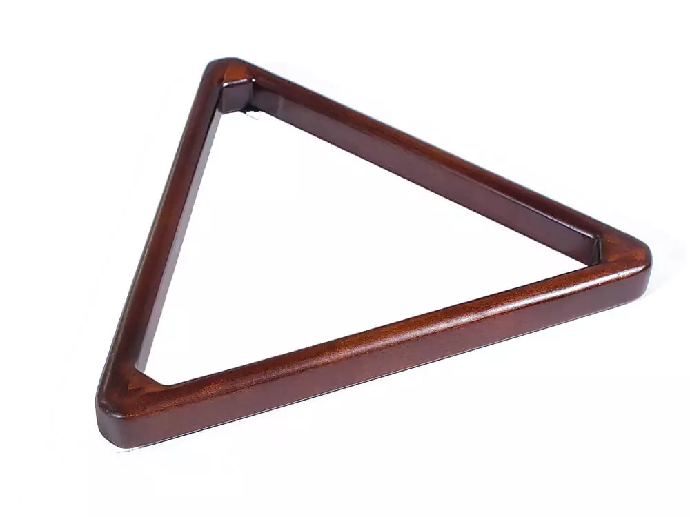 Bullnose 8-ball pool rack in Mahogany