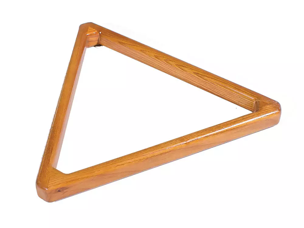 Bullnose 8-ball pool rack in Oak