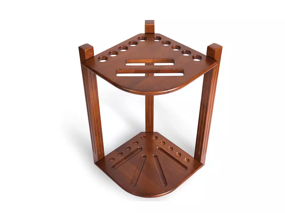 corner pool cue rack