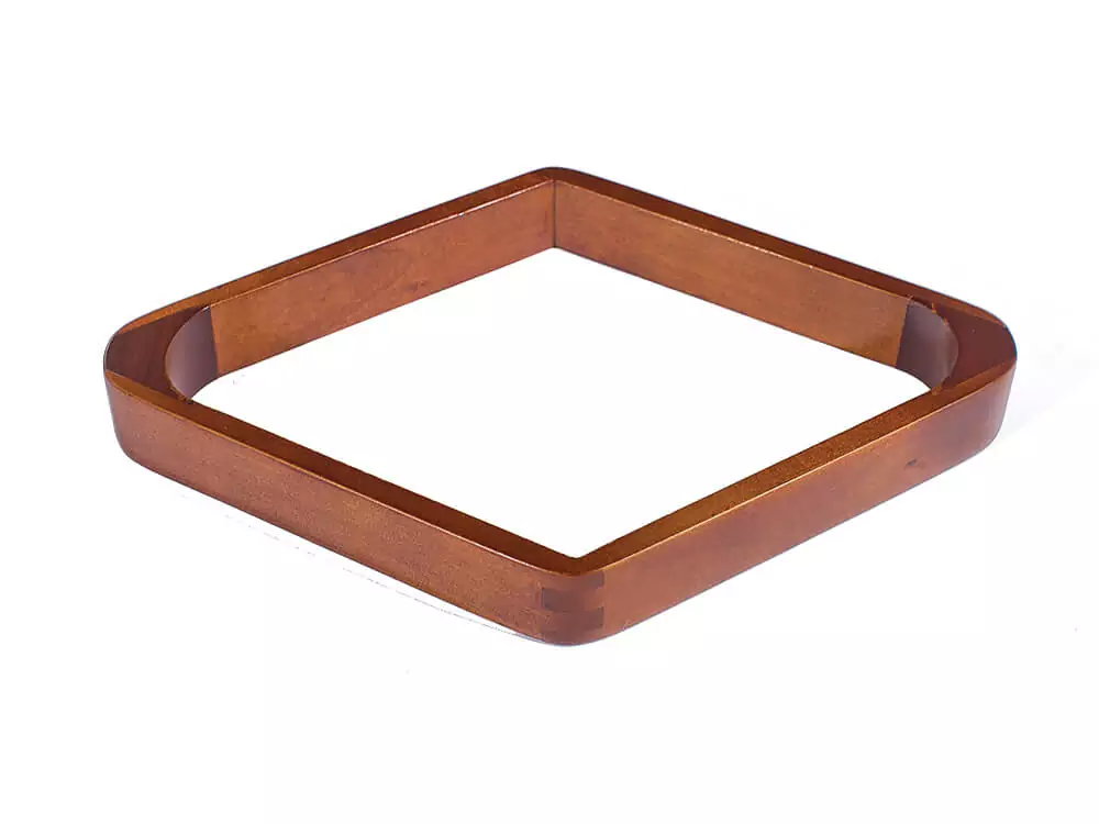 Doweled 8-ball pool rack in Chestnut