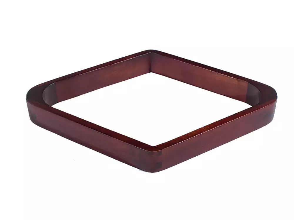 Doweled 8-ball pool rack in Mahogany 