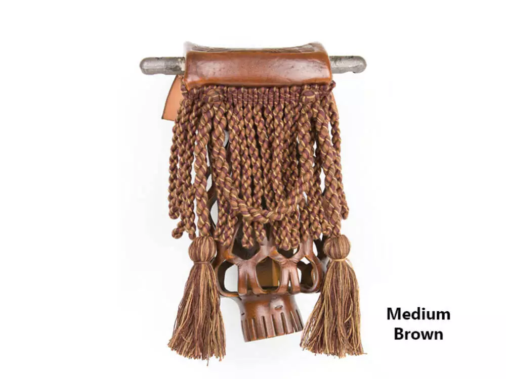 Pool Table fringe pocket in Medium Brown