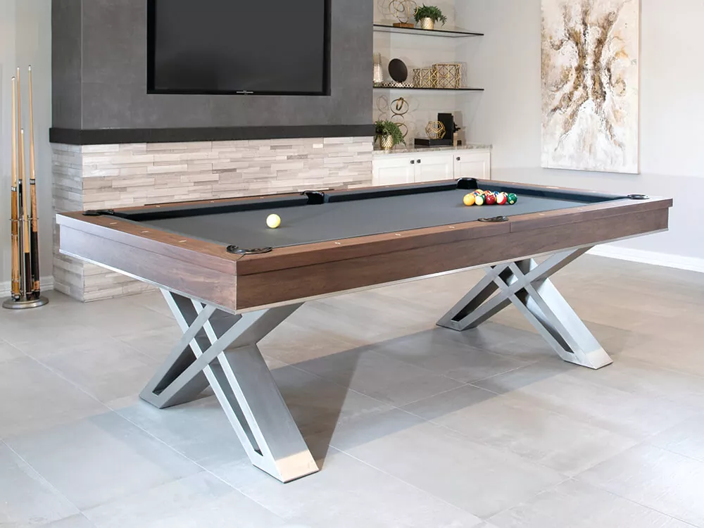 Pierce pool table room setting