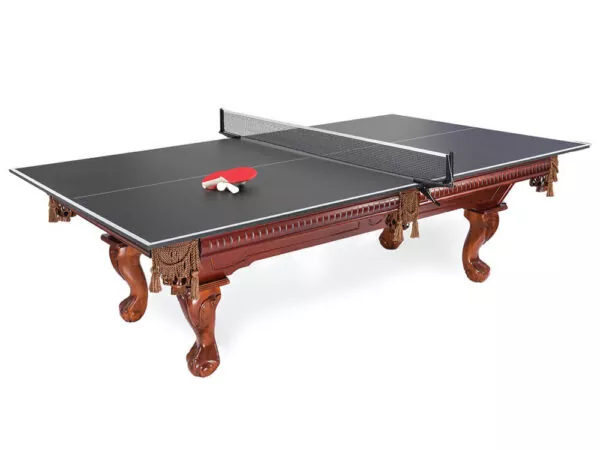 Table tennis conversion top on pool table 