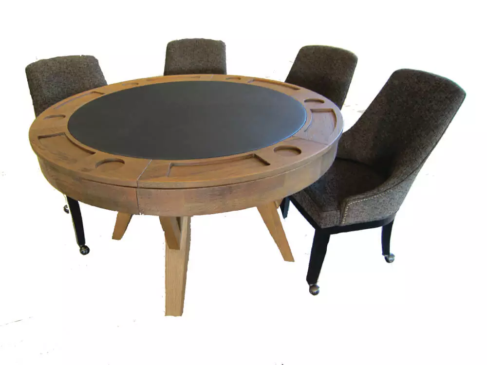 convertible Tyler dining and poker table with chair set