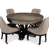 convertible Vienna dining and poker table with chair set