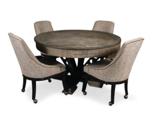 convertible Vienna dining and poker table with chair set