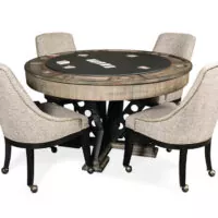 Poker table with 4 chairs