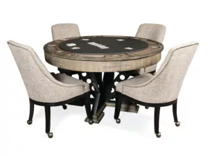 Poker table with 4 chairs