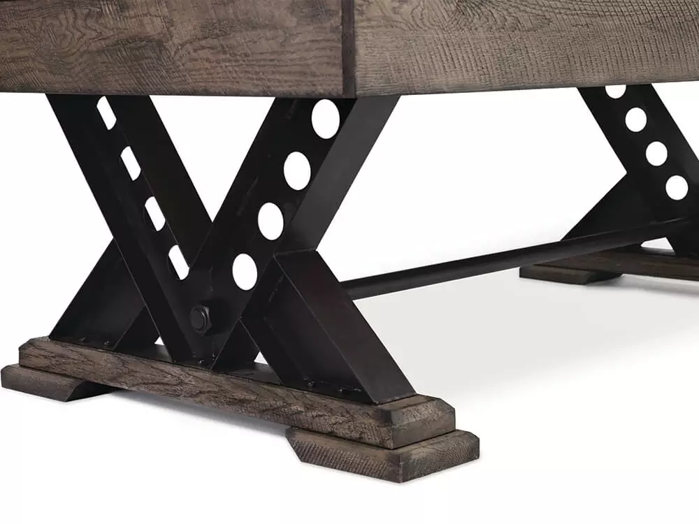 Vienna shuffleboard leg close up