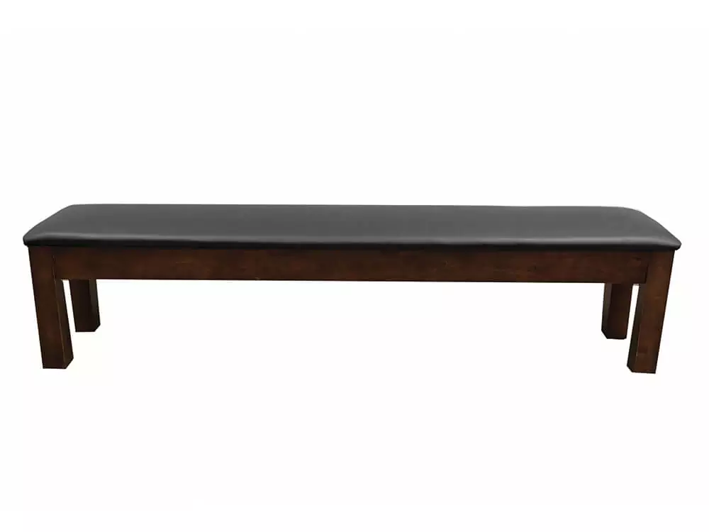 Espresso pool table bench