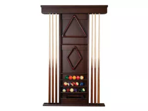 pool cue wall rack in esspresso