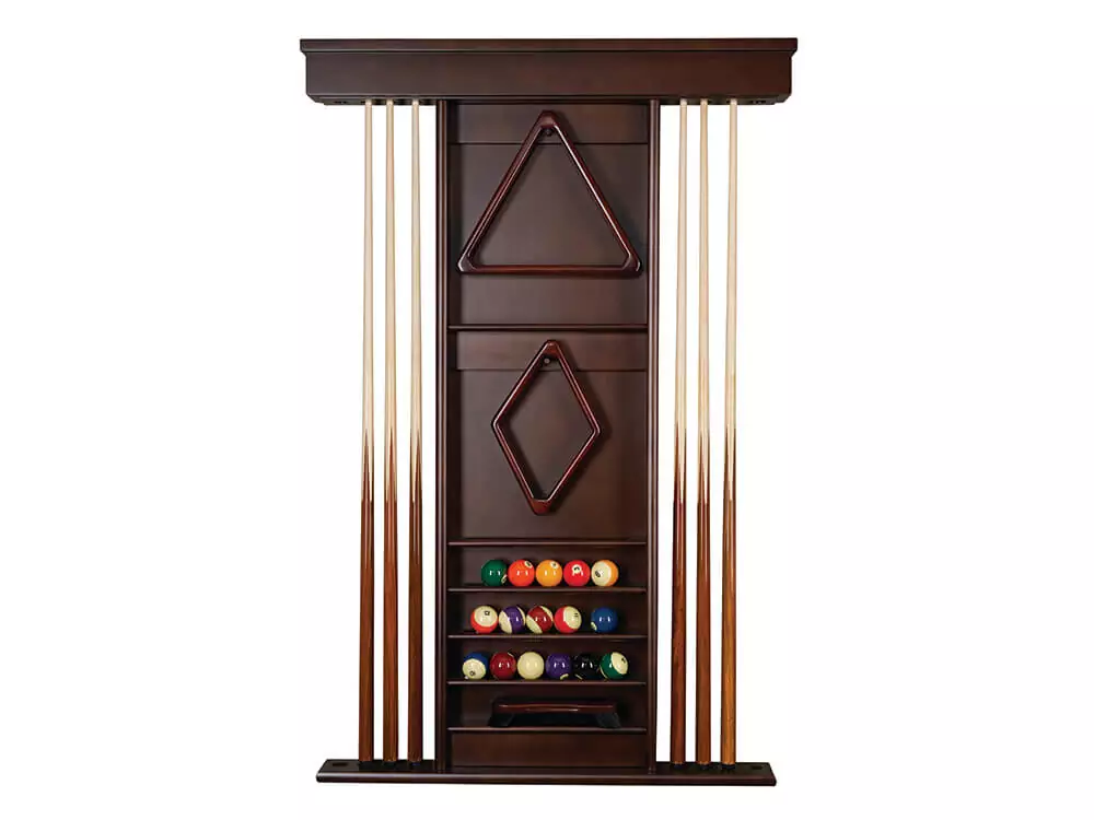pool cue wall rack in esspresso