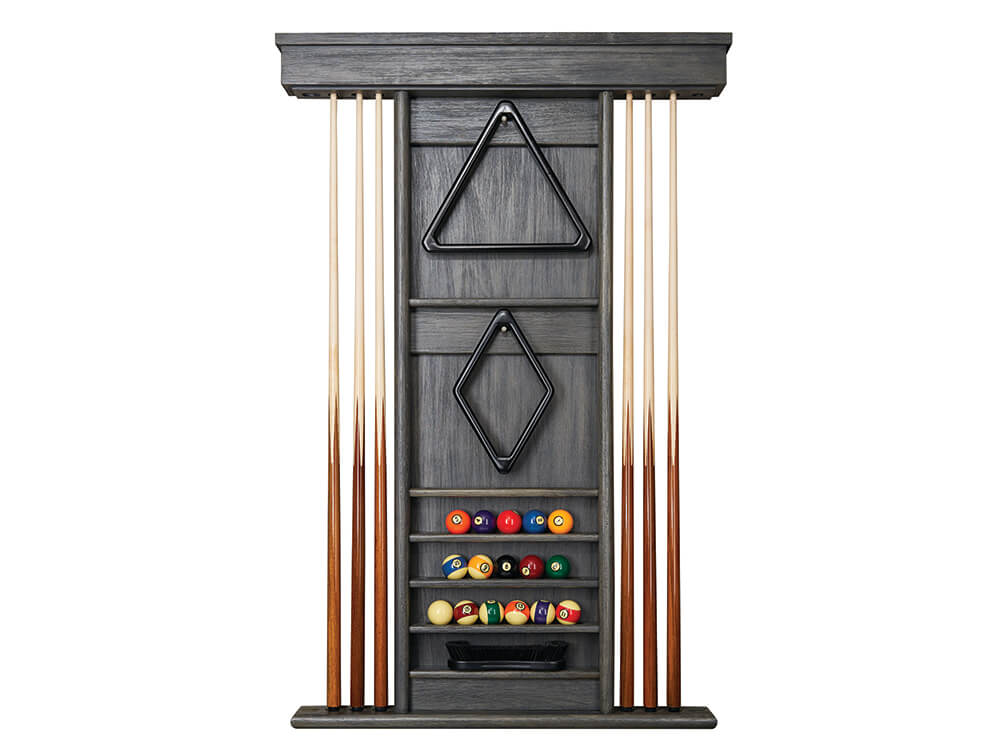 Slate Gray Wall Rack Pool Cue rack Presidential Billiards