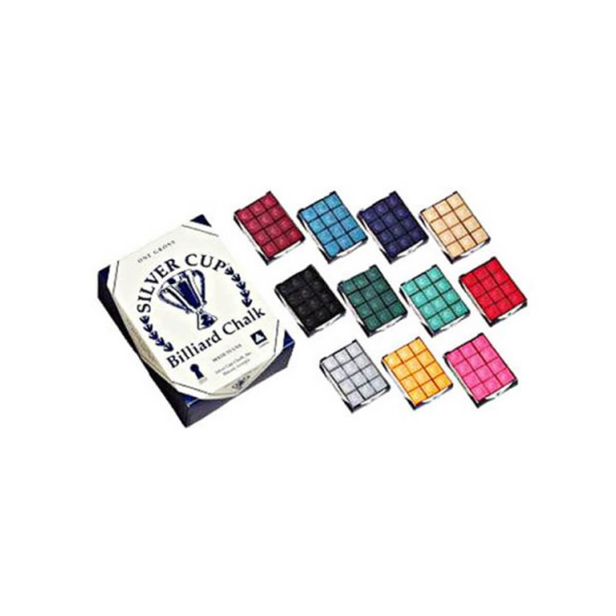 thumbnail image 2 of Silver Cup Billiard Chalk - 6 Pack (White) - Maine Home Recreation 2 of 14