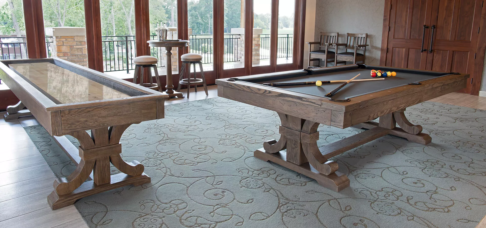 carmel pool table room setting