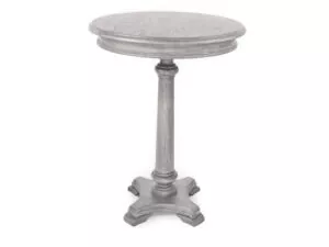 Barndoor gray coloured pub table on a white background
