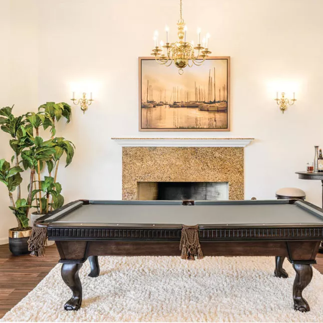billiard room setting