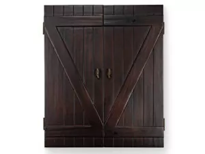 Rustic Chocolate Dartboard Cabinet