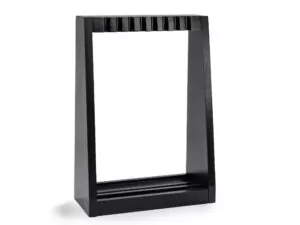 frame of a pool cue rack standing upright