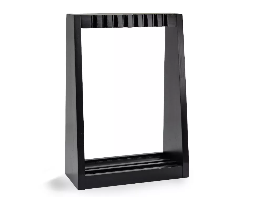 frame of a pool cue rack standing upright