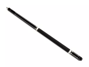 Black pool cue with ivory inlay