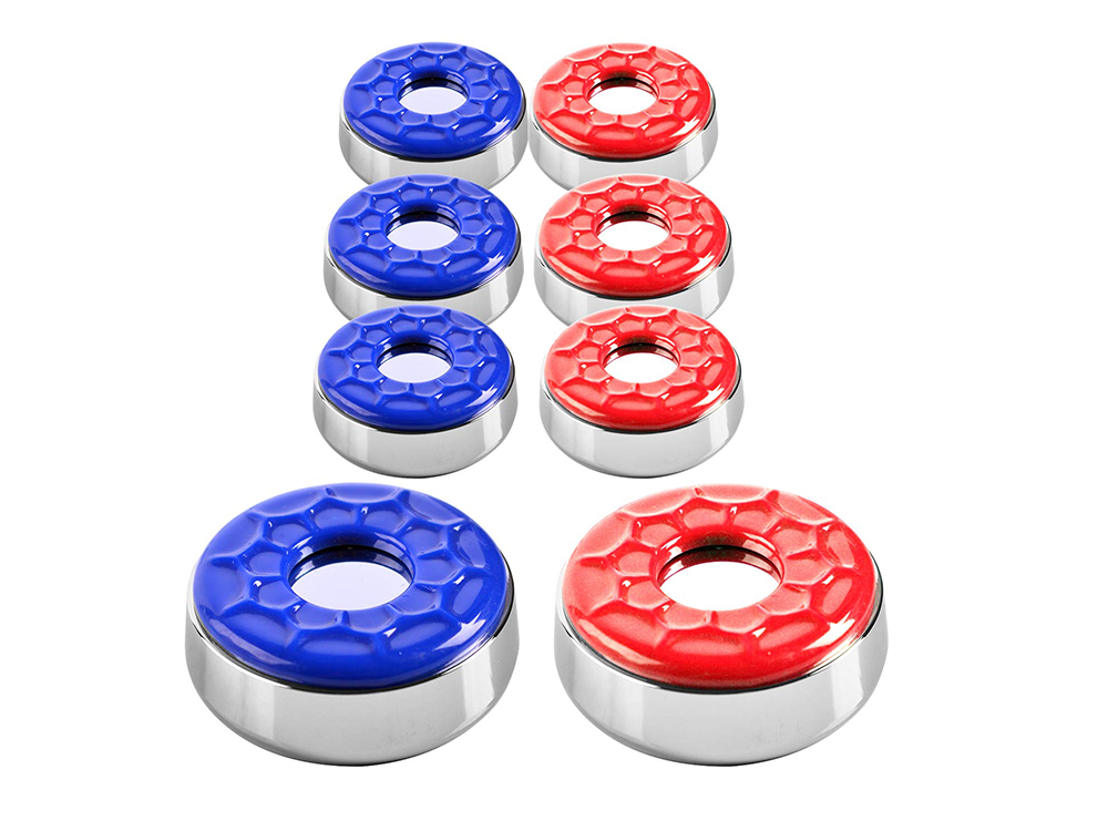 FAVOMOTO 16pcs Mini Shuffleboard Pucks - 24mm Table Top Game With Colorful Beads
