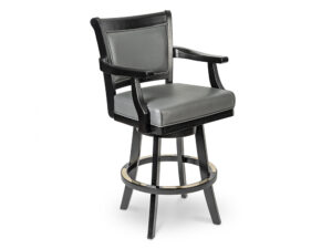 grey leather bar stool