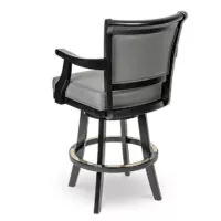grey leather bar stool